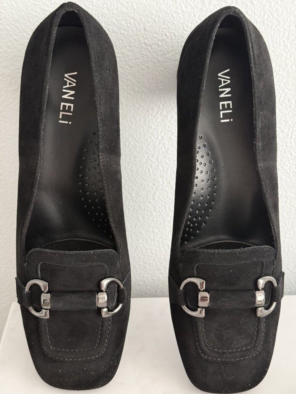 VANELI Ashlan Suede Square-Toe Loafer Pump - Picture 2 of 6